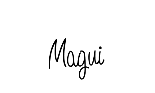 How to make Magui signature? Angelique-Rose-font-FFP is a professional autograph style. Create handwritten signature for Magui name. Magui signature style 5 images and pictures png