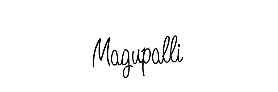 Design your own signature with our free online signature maker. With this signature software, you can create a handwritten (Angelique-Rose-font-FFP) signature for name Magupalli. Magupalli signature style 5 images and pictures png