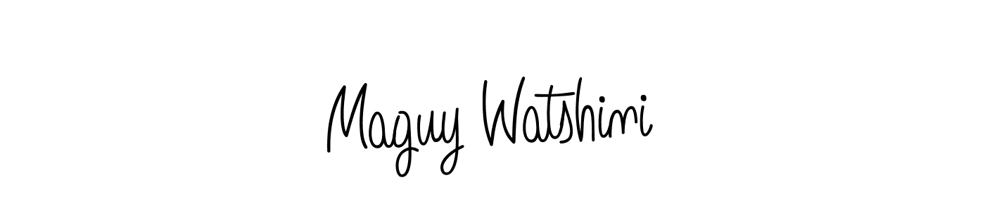 Make a short Maguy Watshini signature style. Manage your documents anywhere anytime using Angelique-Rose-font-FFP. Create and add eSignatures, submit forms, share and send files easily. Maguy Watshini signature style 5 images and pictures png