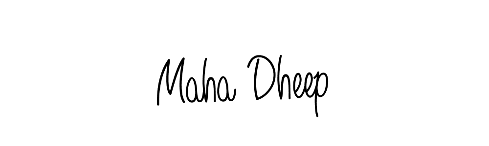 You should practise on your own different ways (Angelique-Rose-font-FFP) to write your name (Maha Dheep) in signature. don't let someone else do it for you. Maha Dheep signature style 5 images and pictures png