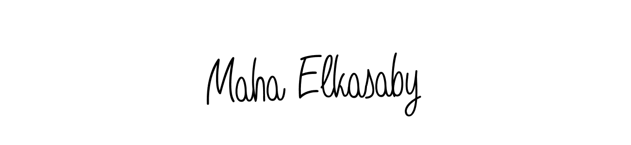 Make a beautiful signature design for name Maha Elkasaby. With this signature (Angelique-Rose-font-FFP) style, you can create a handwritten signature for free. Maha Elkasaby signature style 5 images and pictures png