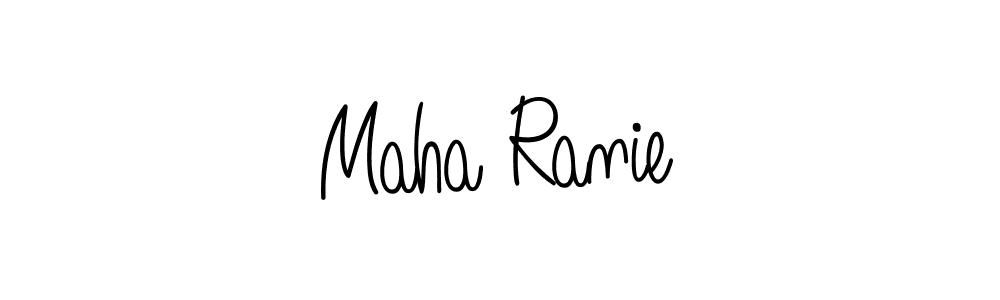 Use a signature maker to create a handwritten signature online. With this signature software, you can design (Angelique-Rose-font-FFP) your own signature for name Maha Ranie. Maha Ranie signature style 5 images and pictures png