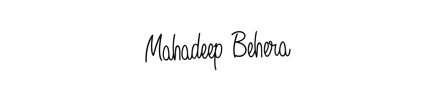 Use a signature maker to create a handwritten signature online. With this signature software, you can design (Angelique-Rose-font-FFP) your own signature for name Mahadeep Behera. Mahadeep Behera signature style 5 images and pictures png