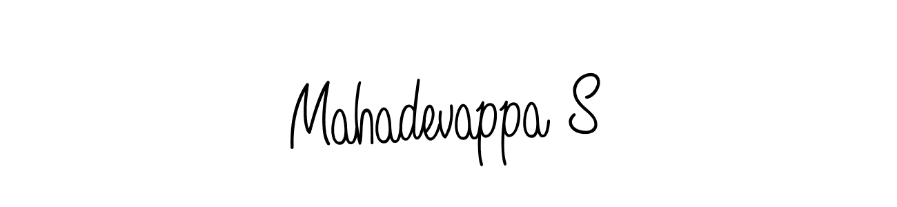 How to make Mahadevappa S name signature. Use Angelique-Rose-font-FFP style for creating short signs online. This is the latest handwritten sign. Mahadevappa S signature style 5 images and pictures png