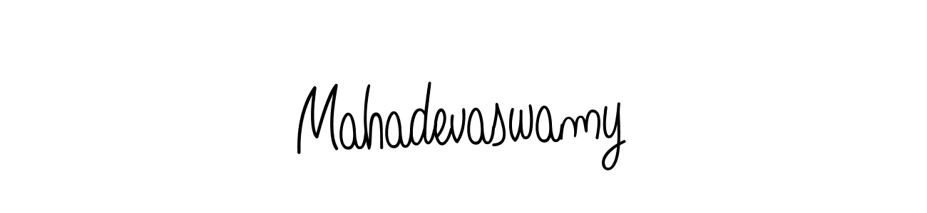 How to make Mahadevaswamy name signature. Use Angelique-Rose-font-FFP style for creating short signs online. This is the latest handwritten sign. Mahadevaswamy signature style 5 images and pictures png