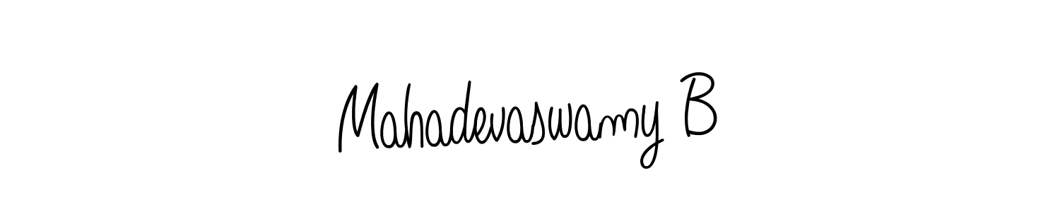 How to Draw Mahadevaswamy B signature style? Angelique-Rose-font-FFP is a latest design signature styles for name Mahadevaswamy B. Mahadevaswamy B signature style 5 images and pictures png