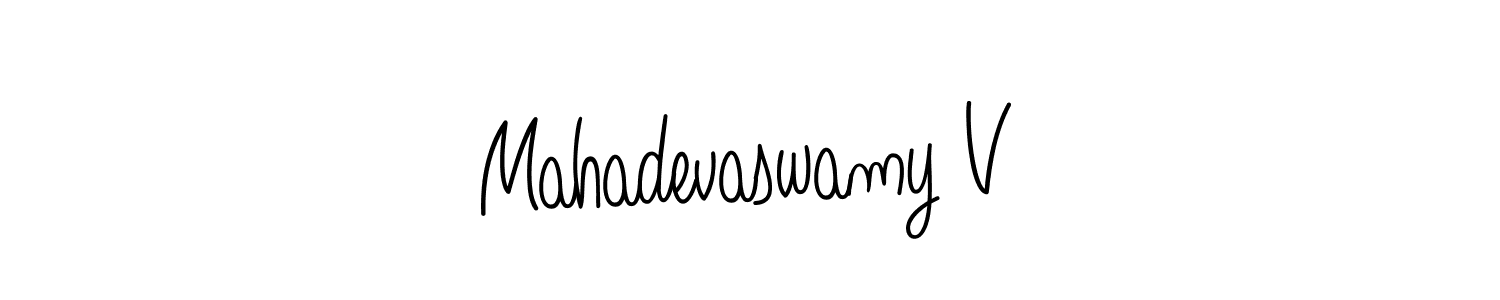 Once you've used our free online signature maker to create your best signature Angelique-Rose-font-FFP style, it's time to enjoy all of the benefits that Mahadevaswamy V name signing documents. Mahadevaswamy V signature style 5 images and pictures png