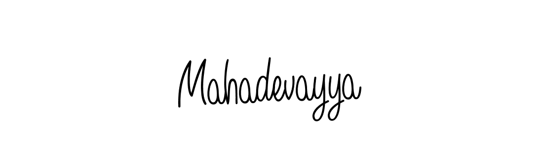 How to make Mahadevayya name signature. Use Angelique-Rose-font-FFP style for creating short signs online. This is the latest handwritten sign. Mahadevayya signature style 5 images and pictures png