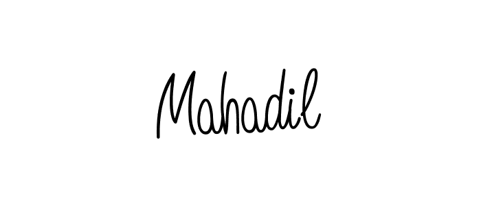 Use a signature maker to create a handwritten signature online. With this signature software, you can design (Angelique-Rose-font-FFP) your own signature for name Mahadil. Mahadil signature style 5 images and pictures png