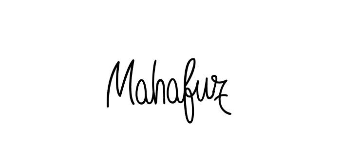 Make a beautiful signature design for name Mahafuz. With this signature (Angelique-Rose-font-FFP) style, you can create a handwritten signature for free. Mahafuz signature style 5 images and pictures png