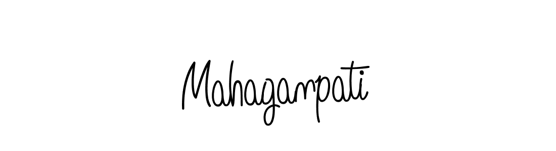 Make a beautiful signature design for name Mahaganpati. With this signature (Angelique-Rose-font-FFP) style, you can create a handwritten signature for free. Mahaganpati signature style 5 images and pictures png