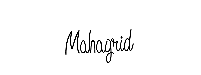 Make a beautiful signature design for name Mahagrid. With this signature (Angelique-Rose-font-FFP) style, you can create a handwritten signature for free. Mahagrid signature style 5 images and pictures png