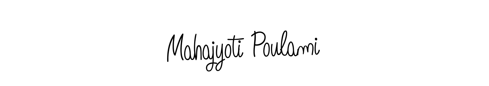 It looks lik you need a new signature style for name Mahajyoti Poulami. Design unique handwritten (Angelique-Rose-font-FFP) signature with our free signature maker in just a few clicks. Mahajyoti Poulami signature style 5 images and pictures png