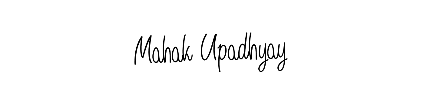 The best way (Angelique-Rose-font-FFP) to make a short signature is to pick only two or three words in your name. The name Mahak Upadhyay include a total of six letters. For converting this name. Mahak Upadhyay signature style 5 images and pictures png