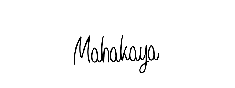 You should practise on your own different ways (Angelique-Rose-font-FFP) to write your name (Mahakaya) in signature. don't let someone else do it for you. Mahakaya signature style 5 images and pictures png