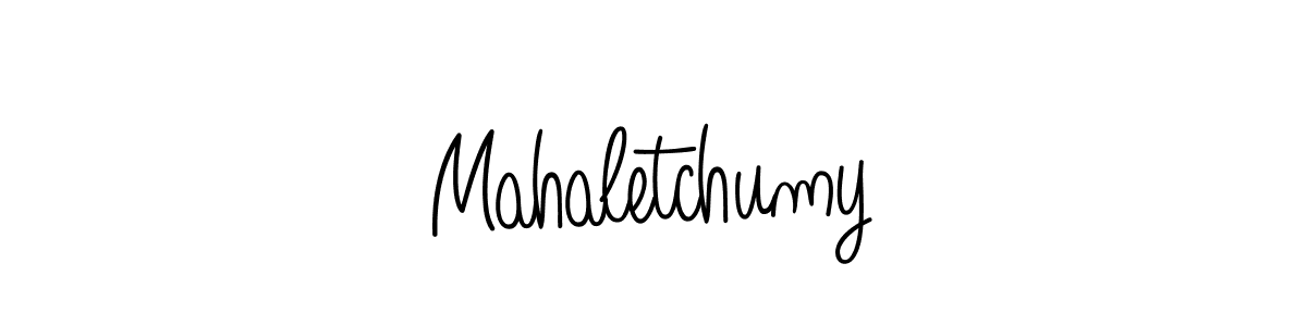 You should practise on your own different ways (Angelique-Rose-font-FFP) to write your name (Mahaletchumy) in signature. don't let someone else do it for you. Mahaletchumy signature style 5 images and pictures png