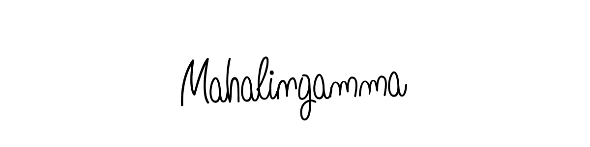 Use a signature maker to create a handwritten signature online. With this signature software, you can design (Angelique-Rose-font-FFP) your own signature for name Mahalingamma. Mahalingamma signature style 5 images and pictures png