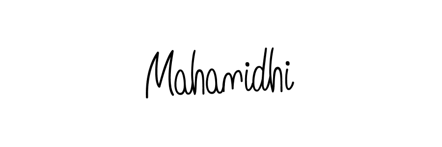 Use a signature maker to create a handwritten signature online. With this signature software, you can design (Angelique-Rose-font-FFP) your own signature for name Mahanidhi. Mahanidhi signature style 5 images and pictures png