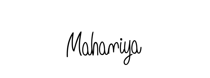 You should practise on your own different ways (Angelique-Rose-font-FFP) to write your name (Mahaniya) in signature. don't let someone else do it for you. Mahaniya signature style 5 images and pictures png