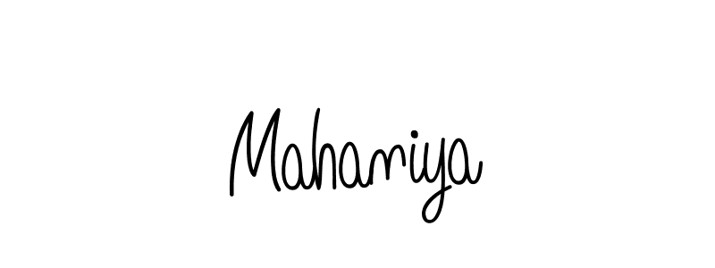 You should practise on your own different ways (Angelique-Rose-font-FFP) to write your name (Mahaniya) in signature. don't let someone else do it for you. Mahaniya signature style 5 images and pictures png