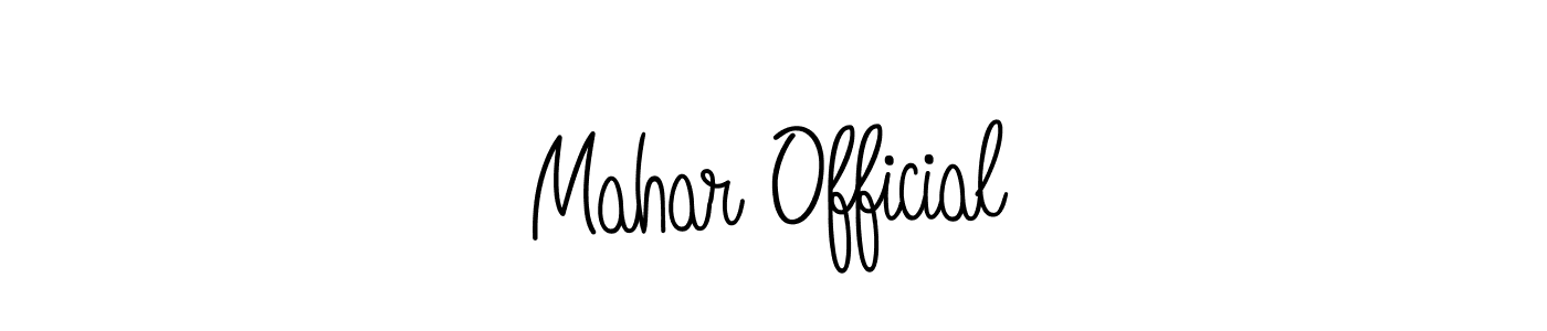 The best way (Angelique-Rose-font-FFP) to make a short signature is to pick only two or three words in your name. The name Mahar Official include a total of six letters. For converting this name. Mahar Official signature style 5 images and pictures png