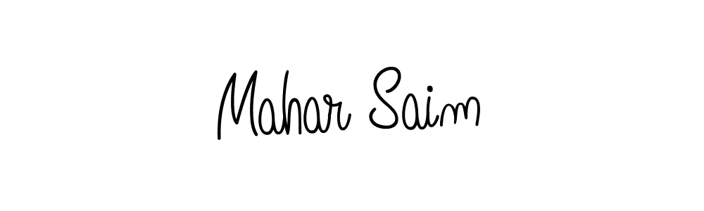 Mahar Saim stylish signature style. Best Handwritten Sign (Angelique-Rose-font-FFP) for my name. Handwritten Signature Collection Ideas for my name Mahar Saim. Mahar Saim signature style 5 images and pictures png