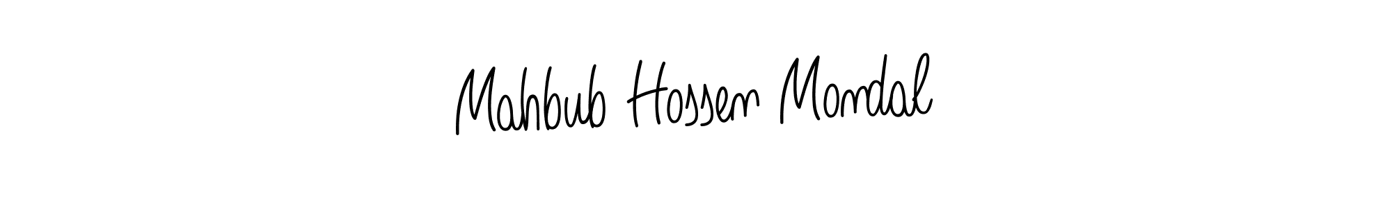 You should practise on your own different ways (Angelique-Rose-font-FFP) to write your name (Mahbub Hossen Mondal) in signature. don't let someone else do it for you. Mahbub Hossen Mondal signature style 5 images and pictures png