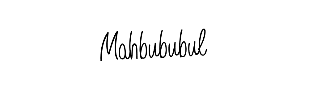 Make a beautiful signature design for name Mahbububul. With this signature (Angelique-Rose-font-FFP) style, you can create a handwritten signature for free. Mahbububul signature style 5 images and pictures png