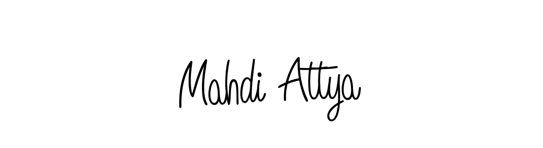 You should practise on your own different ways (Angelique-Rose-font-FFP) to write your name (Mahdi Attya) in signature. don't let someone else do it for you. Mahdi Attya signature style 5 images and pictures png