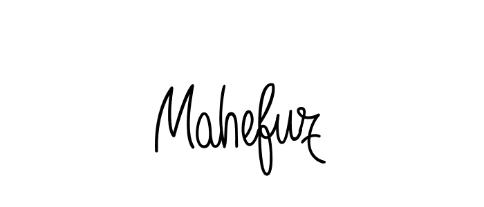 Design your own signature with our free online signature maker. With this signature software, you can create a handwritten (Angelique-Rose-font-FFP) signature for name Mahefuz. Mahefuz signature style 5 images and pictures png