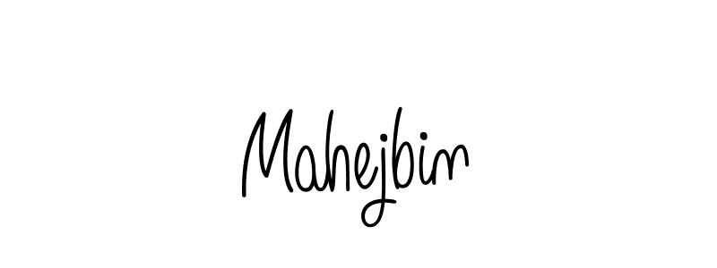 Make a beautiful signature design for name Mahejbin. With this signature (Angelique-Rose-font-FFP) style, you can create a handwritten signature for free. Mahejbin signature style 5 images and pictures png