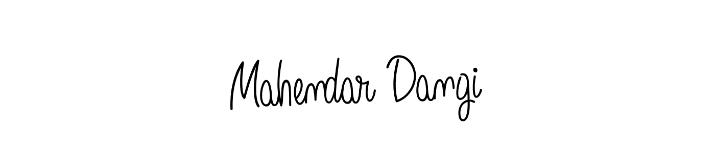 Design your own signature with our free online signature maker. With this signature software, you can create a handwritten (Angelique-Rose-font-FFP) signature for name Mahendar Dangi. Mahendar Dangi signature style 5 images and pictures png