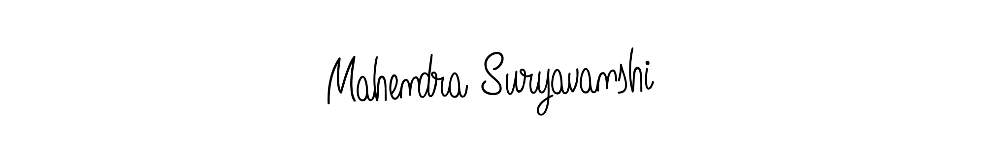 Make a beautiful signature design for name Mahendra Suryavanshi. With this signature (Angelique-Rose-font-FFP) style, you can create a handwritten signature for free. Mahendra Suryavanshi signature style 5 images and pictures png