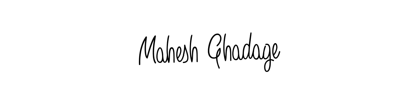 You should practise on your own different ways (Angelique-Rose-font-FFP) to write your name (Mahesh Ghadage) in signature. don't let someone else do it for you. Mahesh Ghadage signature style 5 images and pictures png
