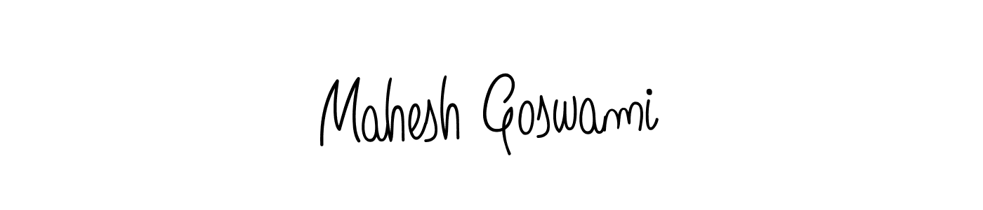 Use a signature maker to create a handwritten signature online. With this signature software, you can design (Angelique-Rose-font-FFP) your own signature for name Mahesh Goswami. Mahesh Goswami signature style 5 images and pictures png