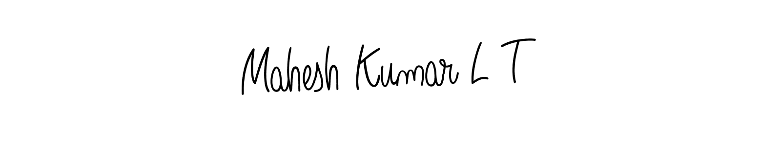 Make a beautiful signature design for name Mahesh Kumar L T. With this signature (Angelique-Rose-font-FFP) style, you can create a handwritten signature for free. Mahesh Kumar L T signature style 5 images and pictures png