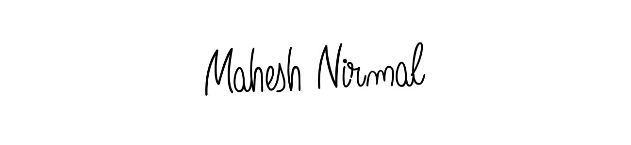 How to make Mahesh Nirmal name signature. Use Angelique-Rose-font-FFP style for creating short signs online. This is the latest handwritten sign. Mahesh Nirmal signature style 5 images and pictures png