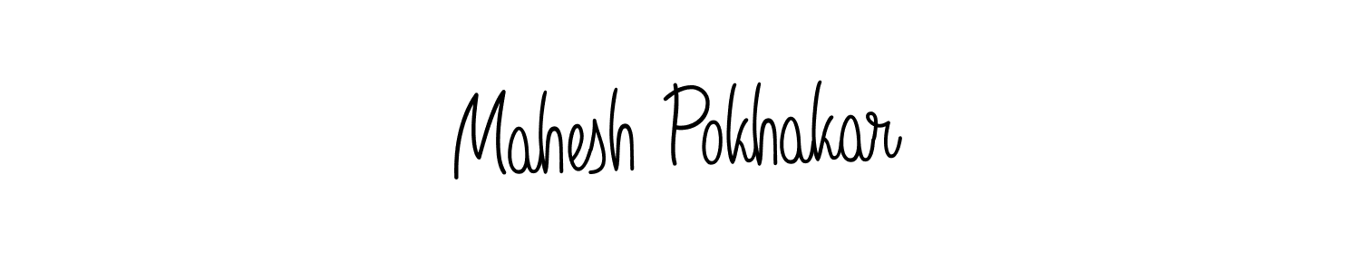 How to make Mahesh Pokhakar name signature. Use Angelique-Rose-font-FFP style for creating short signs online. This is the latest handwritten sign. Mahesh Pokhakar signature style 5 images and pictures png