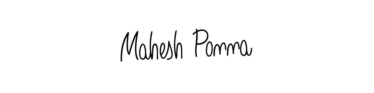 How to make Mahesh Ponna name signature. Use Angelique-Rose-font-FFP style for creating short signs online. This is the latest handwritten sign. Mahesh Ponna signature style 5 images and pictures png