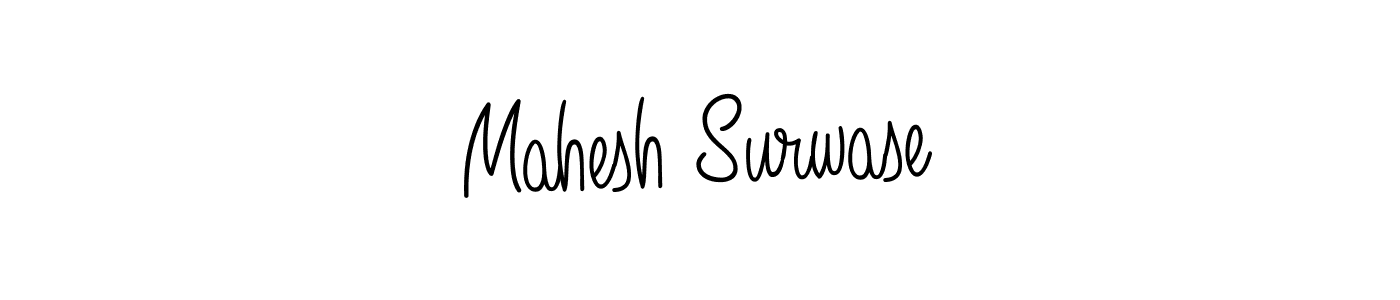 How to make Mahesh Surwase name signature. Use Angelique-Rose-font-FFP style for creating short signs online. This is the latest handwritten sign. Mahesh Surwase signature style 5 images and pictures png