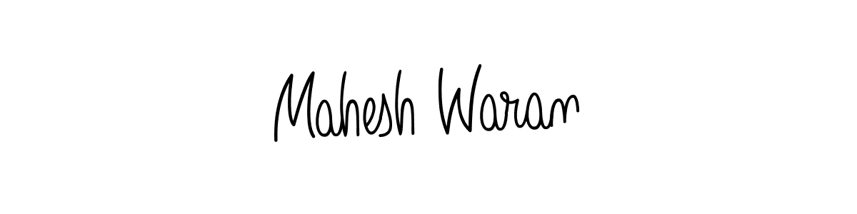 Use a signature maker to create a handwritten signature online. With this signature software, you can design (Angelique-Rose-font-FFP) your own signature for name Mahesh Waran. Mahesh Waran signature style 5 images and pictures png