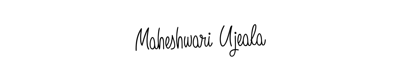 You should practise on your own different ways (Angelique-Rose-font-FFP) to write your name (Maheshwari Ujeala) in signature. don't let someone else do it for you. Maheshwari Ujeala signature style 5 images and pictures png