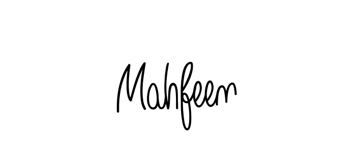 You should practise on your own different ways (Angelique-Rose-font-FFP) to write your name (Mahfeen) in signature. don't let someone else do it for you. Mahfeen signature style 5 images and pictures png