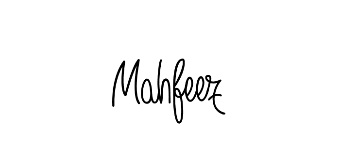 You should practise on your own different ways (Angelique-Rose-font-FFP) to write your name (Mahfeez) in signature. don't let someone else do it for you. Mahfeez signature style 5 images and pictures png