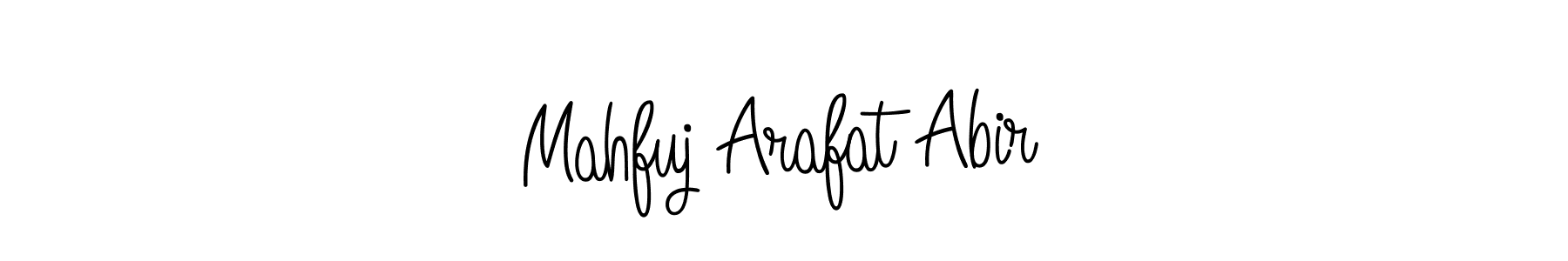 The best way (Angelique-Rose-font-FFP) to make a short signature is to pick only two or three words in your name. The name Mahfuj Arafat Abir include a total of six letters. For converting this name. Mahfuj Arafat Abir signature style 5 images and pictures png