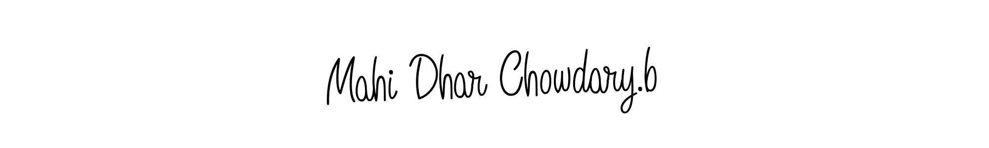 You should practise on your own different ways (Angelique-Rose-font-FFP) to write your name (Mahi Dhar Chowdary.b) in signature. don't let someone else do it for you. Mahi Dhar Chowdary.b signature style 5 images and pictures png