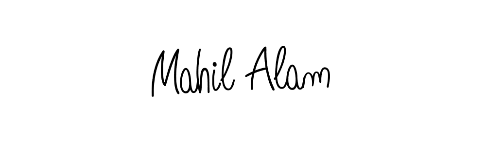 Make a beautiful signature design for name Mahil Alam. With this signature (Angelique-Rose-font-FFP) style, you can create a handwritten signature for free. Mahil Alam signature style 5 images and pictures png