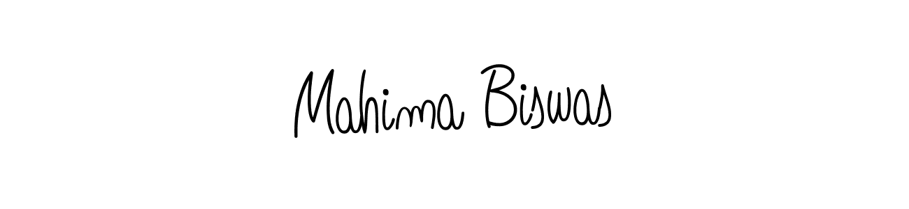 Create a beautiful signature design for name Mahima Biswas. With this signature (Angelique-Rose-font-FFP) fonts, you can make a handwritten signature for free. Mahima Biswas signature style 5 images and pictures png