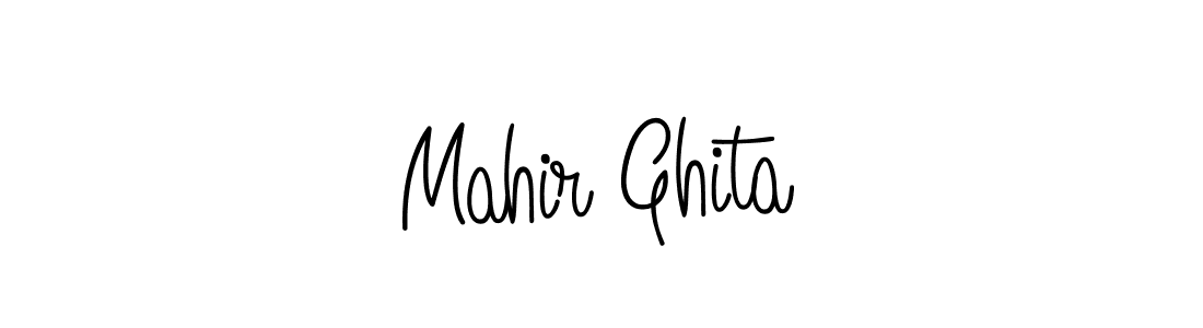 Check out images of Autograph of Mahir Ghita name. Actor Mahir Ghita Signature Style. Angelique-Rose-font-FFP is a professional sign style online. Mahir Ghita signature style 5 images and pictures png