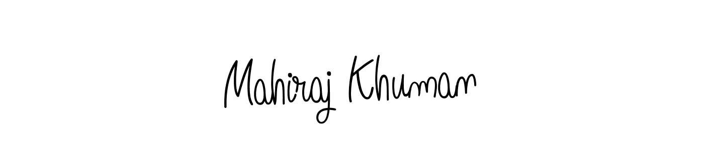 Make a beautiful signature design for name Mahiraj Khuman. With this signature (Angelique-Rose-font-FFP) style, you can create a handwritten signature for free. Mahiraj Khuman signature style 5 images and pictures png